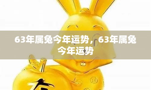 揭秘63年属兔人的今年运势