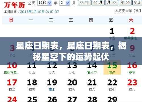 揭秘星座运势起伏,星座日期表全解析