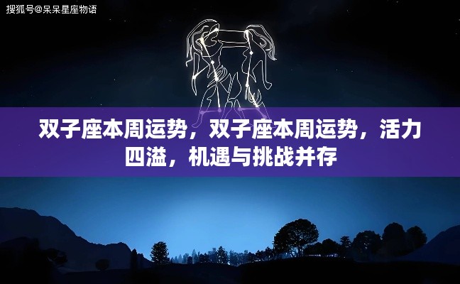 双子座本周运势,活力挑战并存,机遇发展双星闪耀