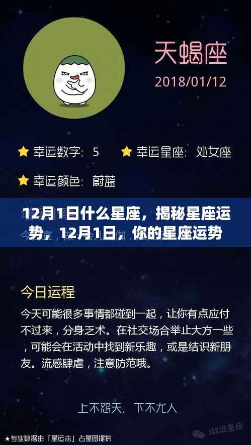揭秘12月1日星座运势,你的星座运势如何?
