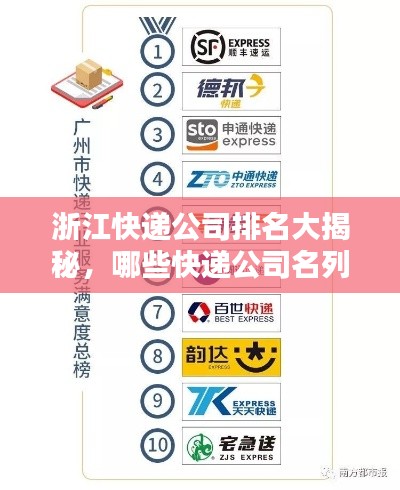 浙江快递公司排名大揭秘,哪些快递公司名列前茅?