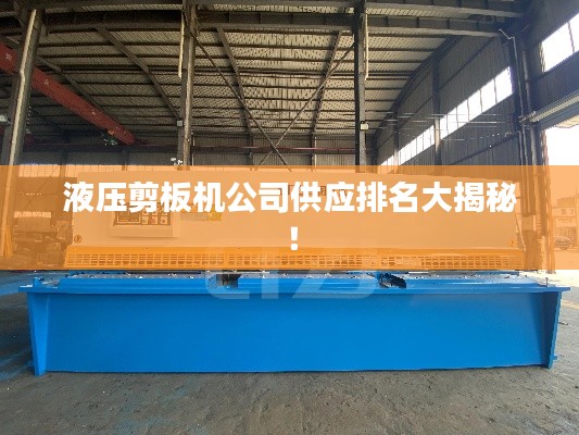 液压剪板机公司供应排名大揭秘!