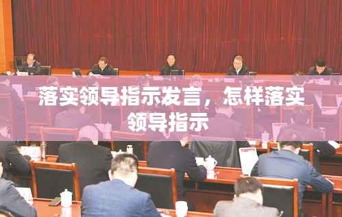 落实领导指示发言,怎样落实领导指示