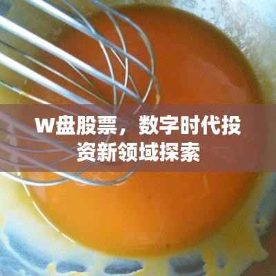 W盘股票,数字时代投资新领域探索
